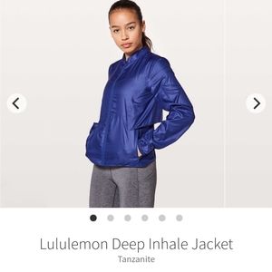 Lululemon Deep Inhale Jacket Tanzanite size 8